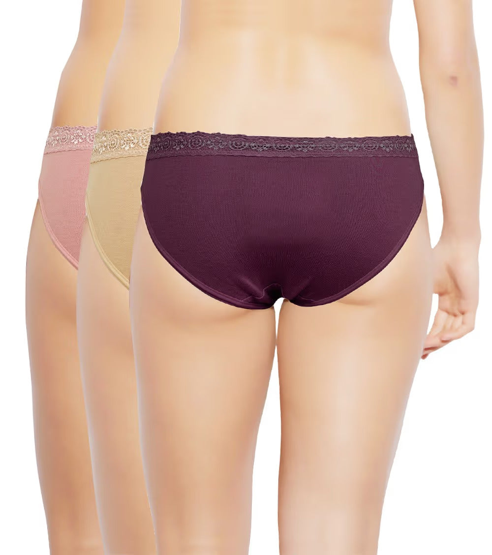 Enamor MR07 Low Waist Ultra Soft Panty Pack of 3 - Multicolor-XL - ShopIMO