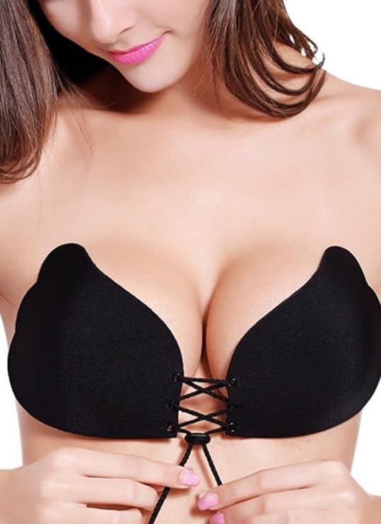 SILICONE STRAPLESS BRA Backless Push Up Adhesive With Drawstrings Invisible  Bras 