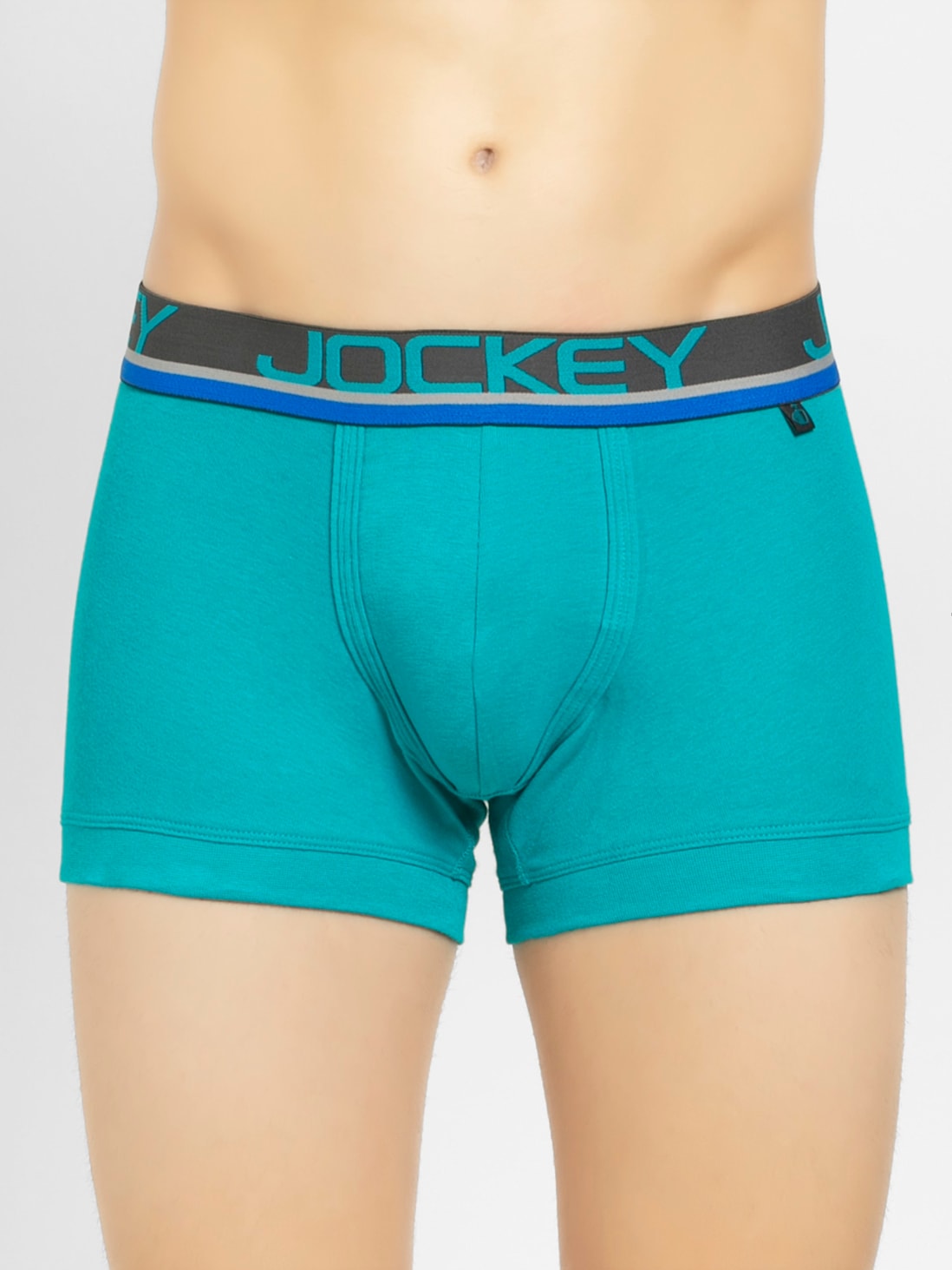 Jockey Pop Colour Men's Super Combed Cotton Rib Solid Trunk with Ultrasoft Waistband - FP03 - ShopIMO