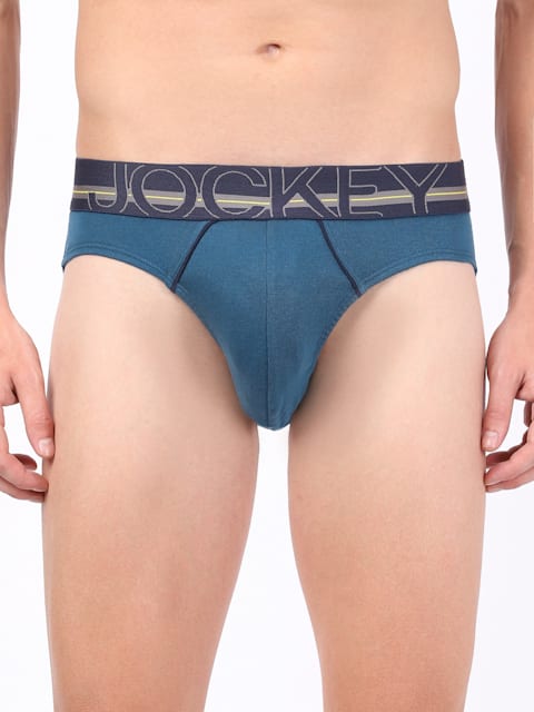 Jockey Men's Zone Brief Super Combed Cotton Rib Solid Brief with Ultrasoft Waistband - US17 Assorted - ShopIMO
