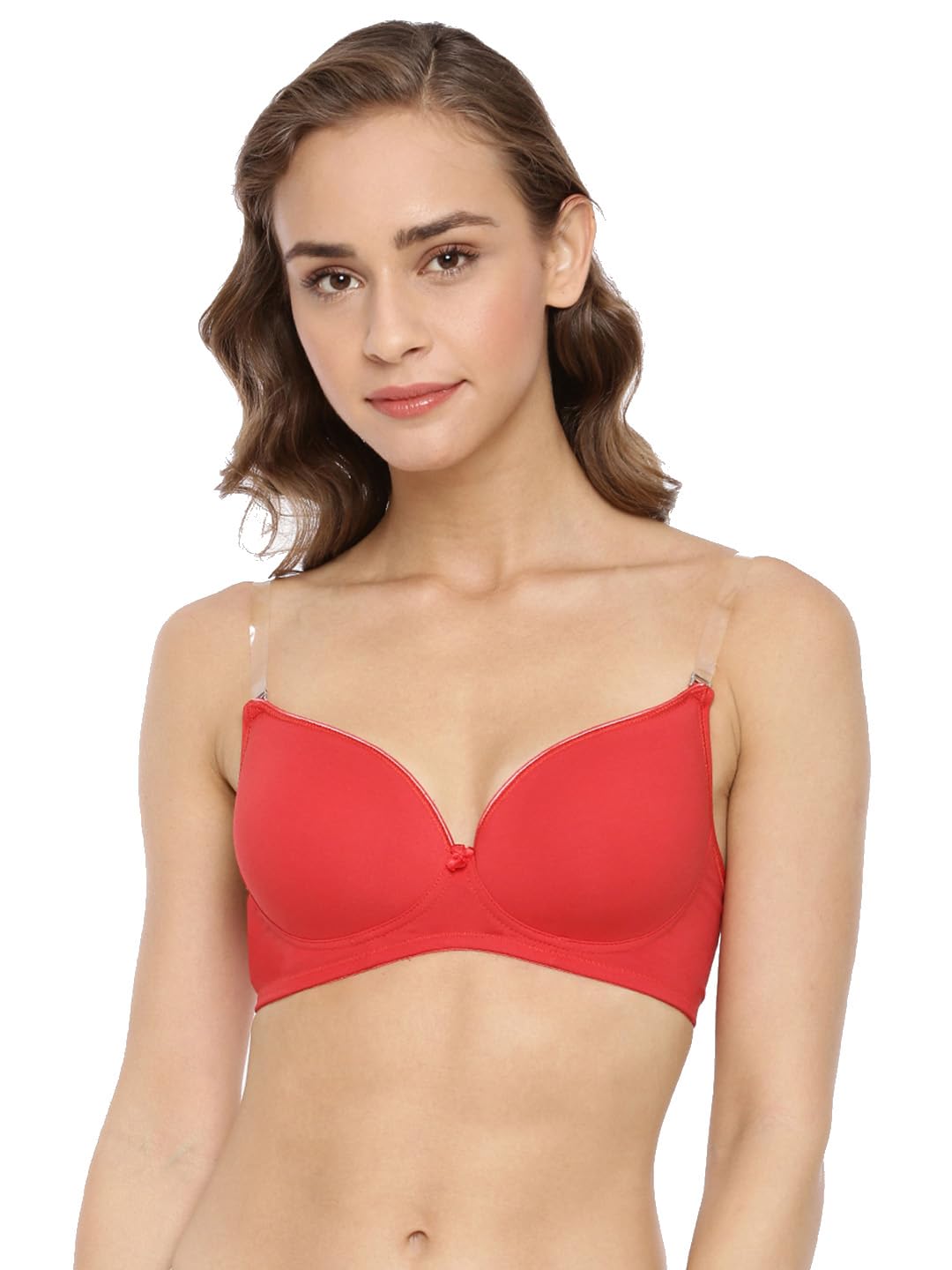 Buy Jockey Passion Red Melange Padded Wired Bra : Style Number