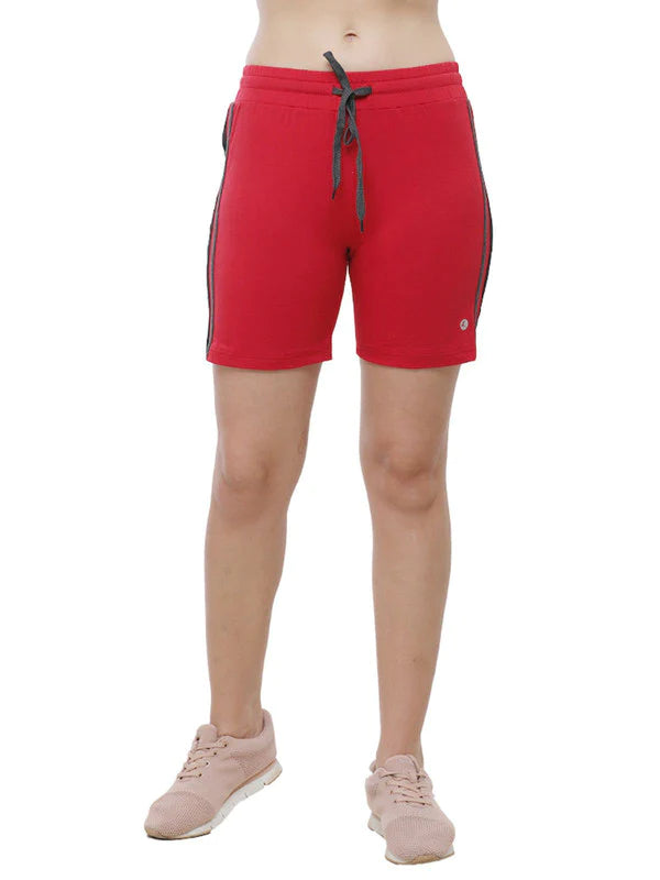 LOVABLE Sports Women Red Solid Shorts DOJO SHORTS Red - ShopIMO
