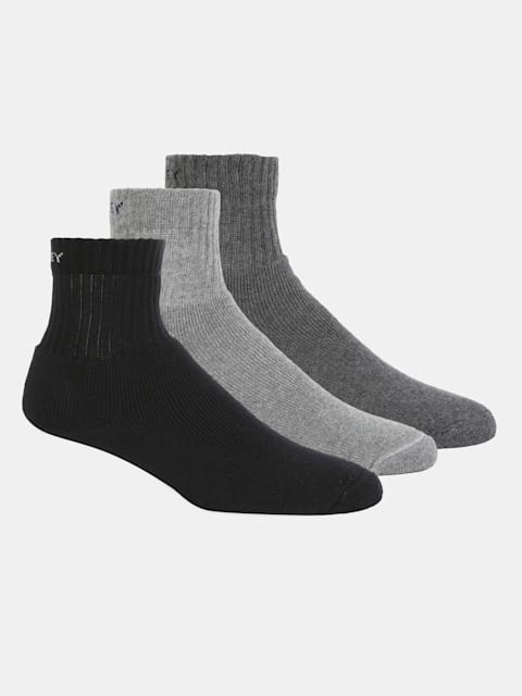 Jockey Men's Sports Compact Cotton Terry Ankle Length Socks With Stay Fresh Treatment 7036 Pack Of 3 - ShopIMO