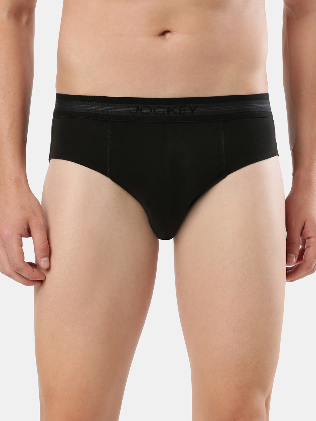 Jokcey Men's Super Combed Cotton Rib Solid Boxer Brief 1017 Black Pack Of 2