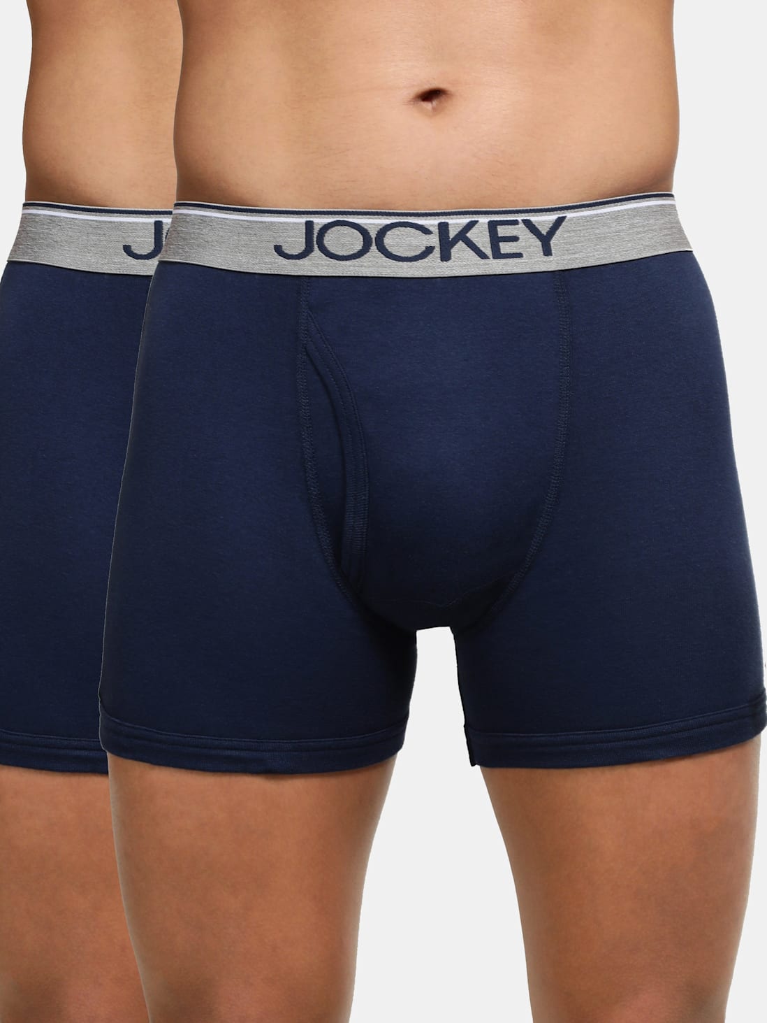 Jockey Men's Super Combed Cotton Rib Solid Boxer Brief 8009 Assorted Pack Of 2 - ShopIMO