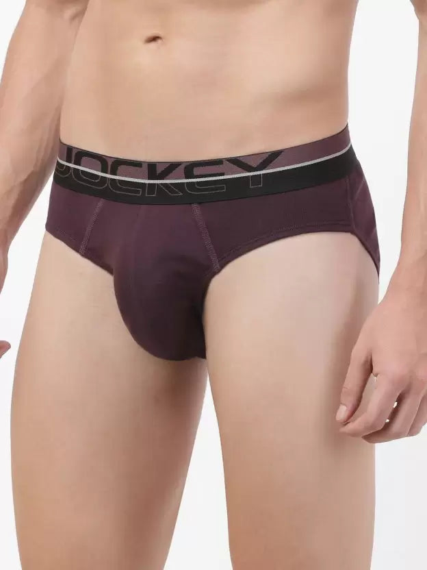 Jockey Men's Pop Colour Super Combed Cotton Rib Solid Brief with Ultrasoft Waistband- FP02FC - ShopIMO