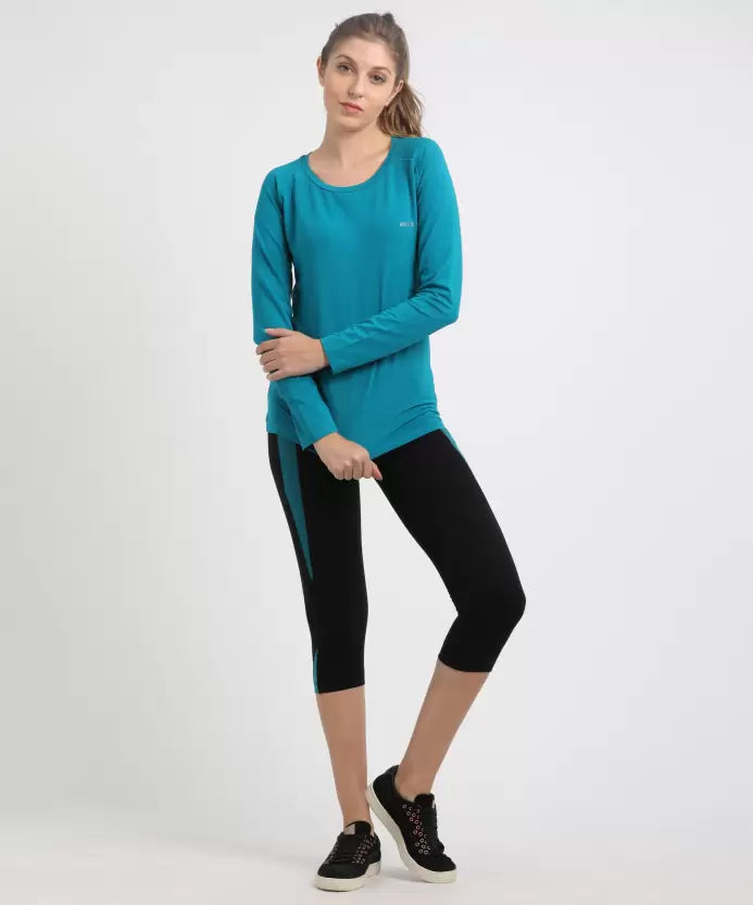 Lovable Sports Solid Women Three Fourths & Athleisure SBT Crop - ShopIMO
