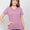 Jockey Women's Athleisure Active/Leisurewear Super Combed Cotton Elastane Stretch Regular Fit Yarn Dyed Striped V Neck Half Sleeve T-Shirt - Mauvewood Purple - ShopIMO