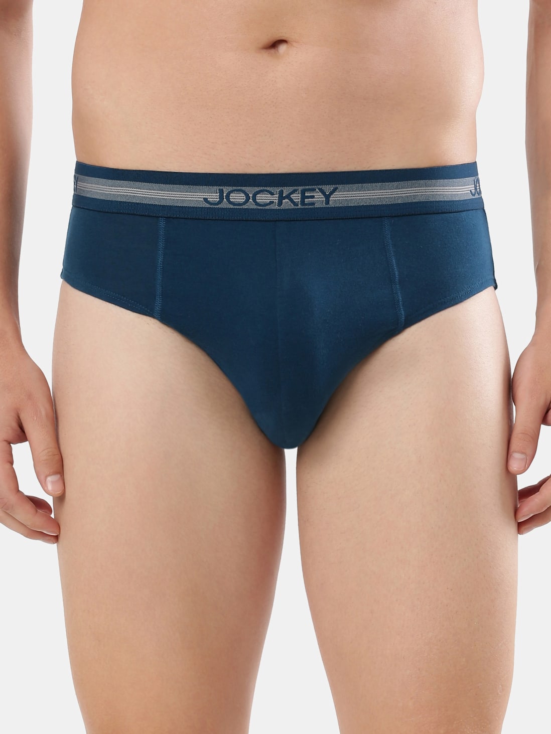 Jockey Men's Super Combed Cotton Solid Brief with Stay Fresh Properties - Elance 1010 Assorted Pack Of 2 - ShopIMO
