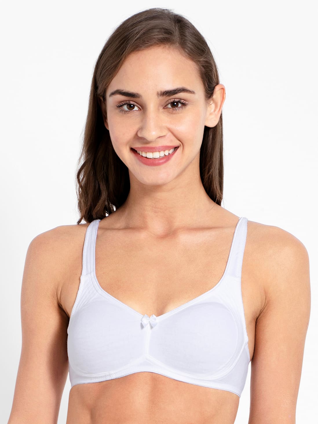 Jockey Women's Wirefree Non Padded Super Combed Cotton Elastane Stretch Full Coverage Everyday Shaper Bra with Contoured Shaper Panel and Adjustable Straps 1250 - ShopIMO