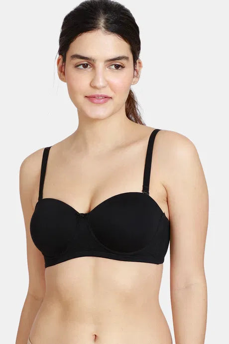 Women's Under-Wired Padded Strapless Full Coverage Multiway Bra