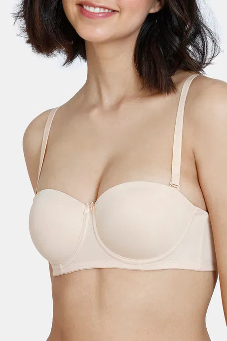 Buy Zivame All That Lace Push Up Wired Low Coverage Strapless Bra