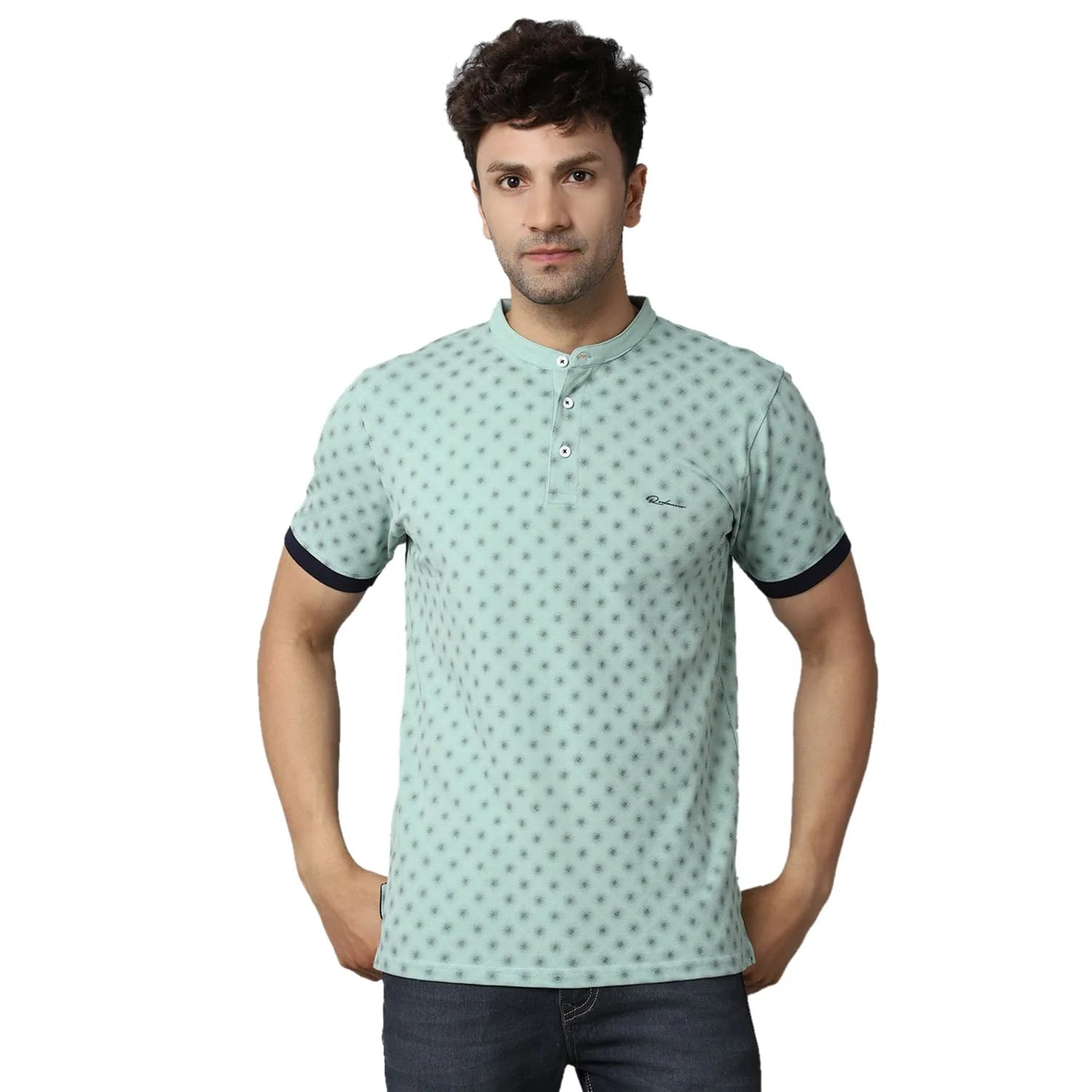 Rodamo Printed Henley T-Shirts (112540103) - ShopIMO