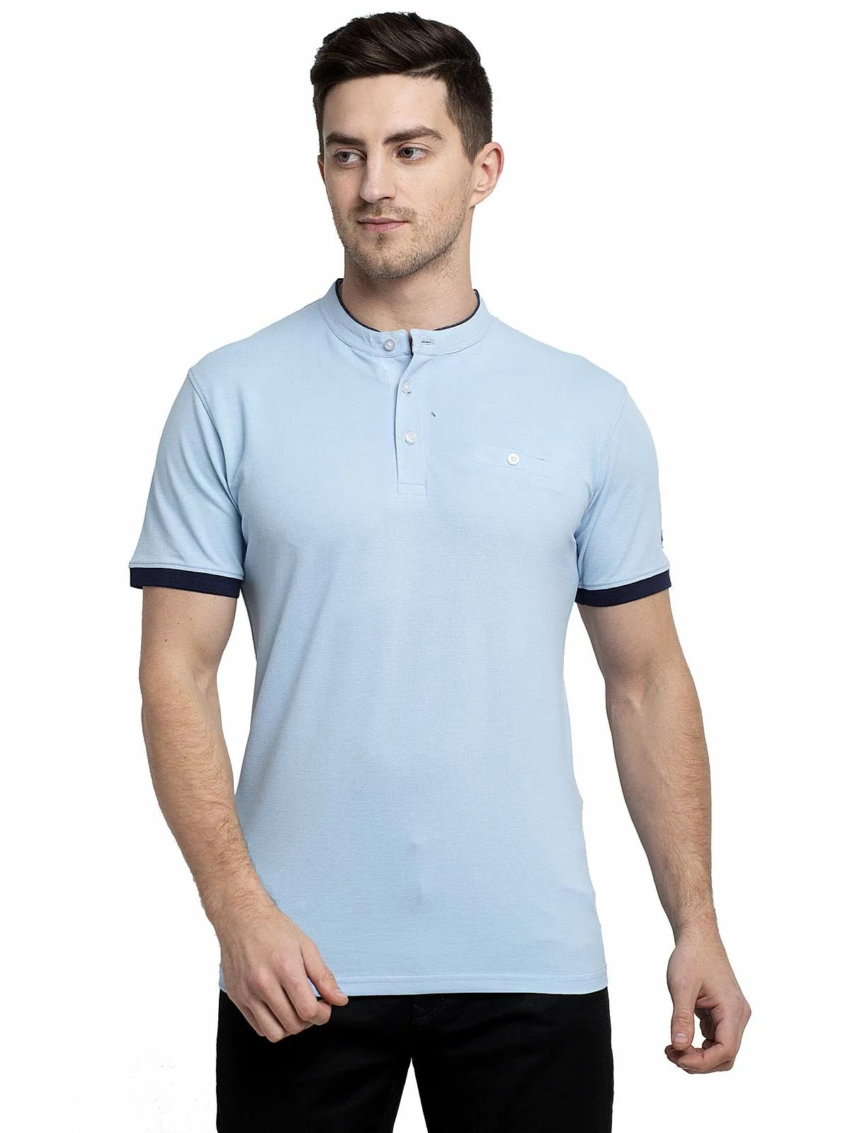 Rodamo Men Half Sleeves Tshirts/Henley T-Shirts for Men - ShopIMO