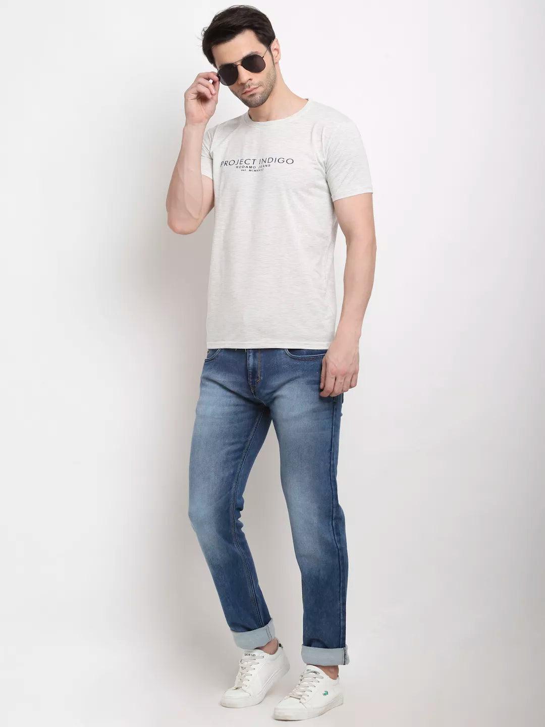 Rodamo Cotton Printed Gray_T-Shirt (Medium) - ShopIMO
