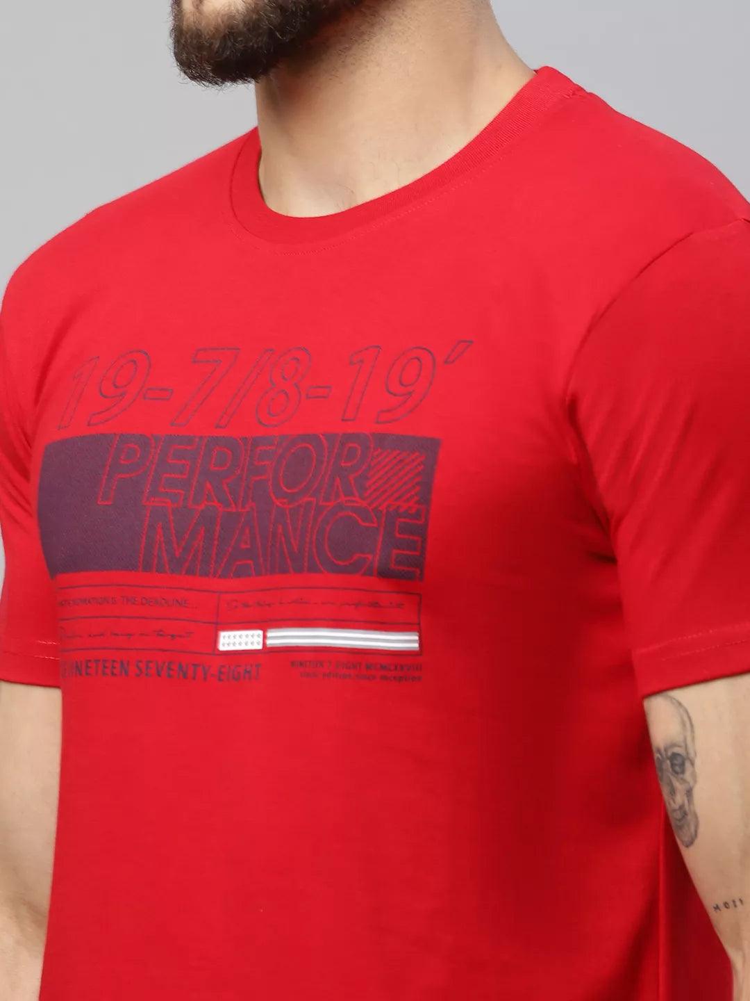 Rodamo Printed Round Neck T-shirts (Large) (112150102) - ShopIMO