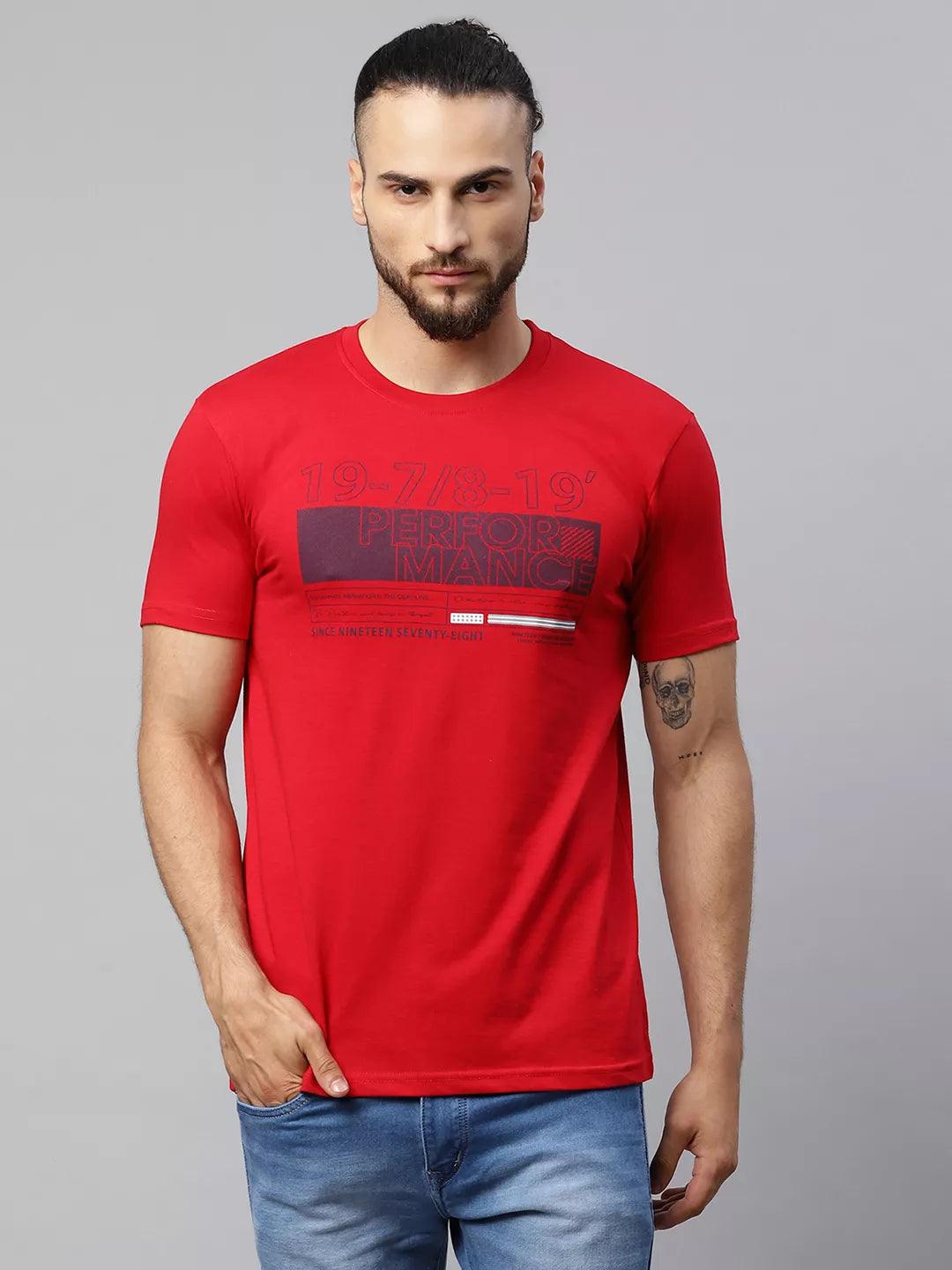 Rodamo Printed Round Neck T-shirts (Large) (112150102) - ShopIMO