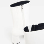 White badger women's boots