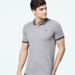 Men's Melange Solid Polo T-Shirt