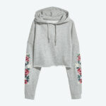 Hoodie gray roses