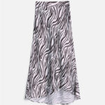 Zebra print midi skirt