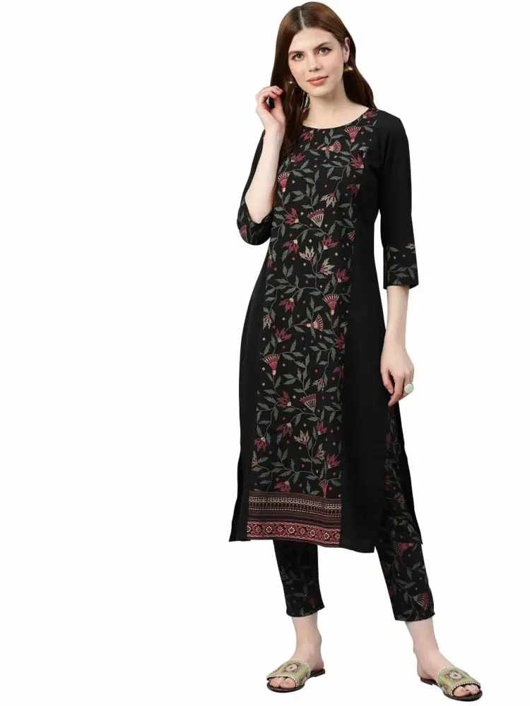 ZIYAA Women's Crepe Straight Kurta