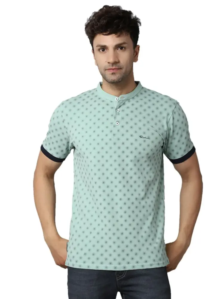 Rodamo Printed Henley T-Shirts (112540103)