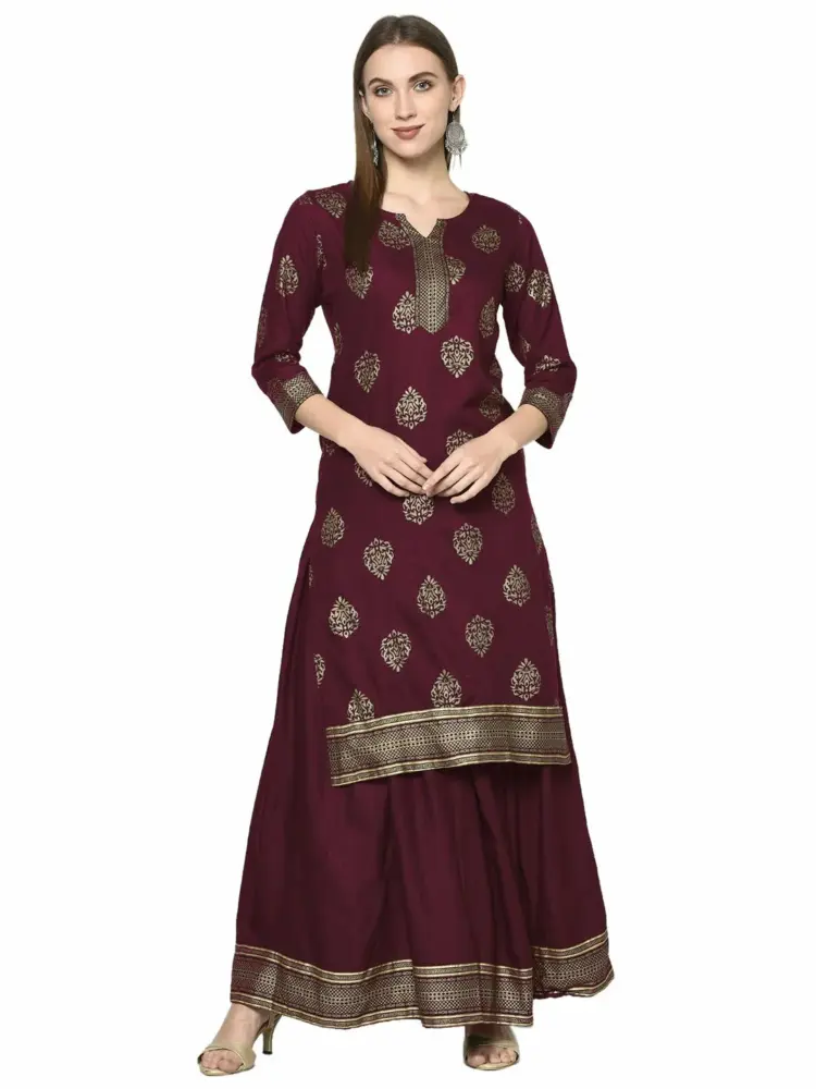 ERISHA Women's Rayon Printed Designer Skirt Set