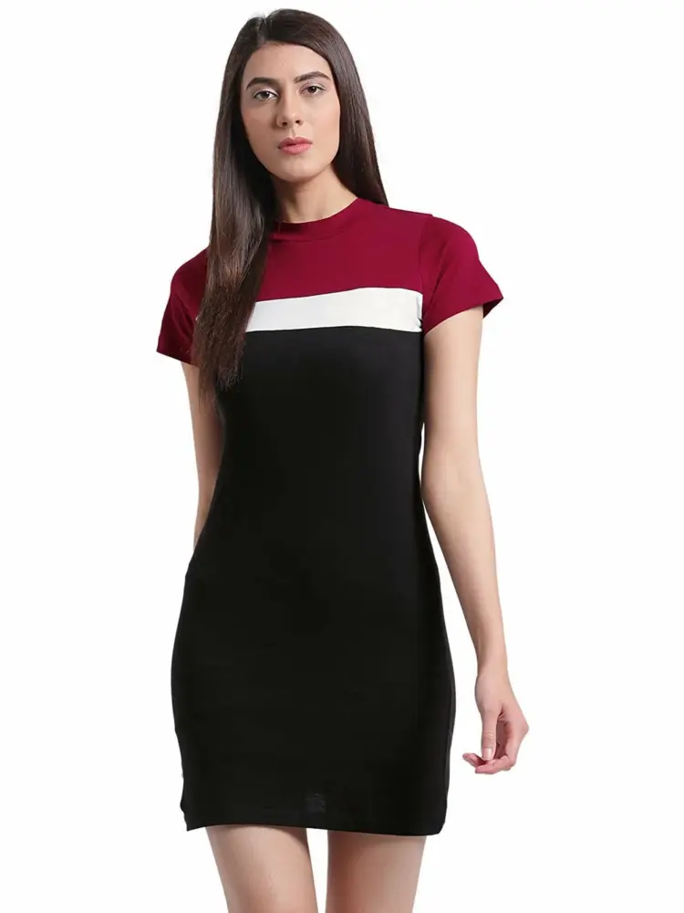 RIGO Women's Bodycon Midi Dress(Black_M)
