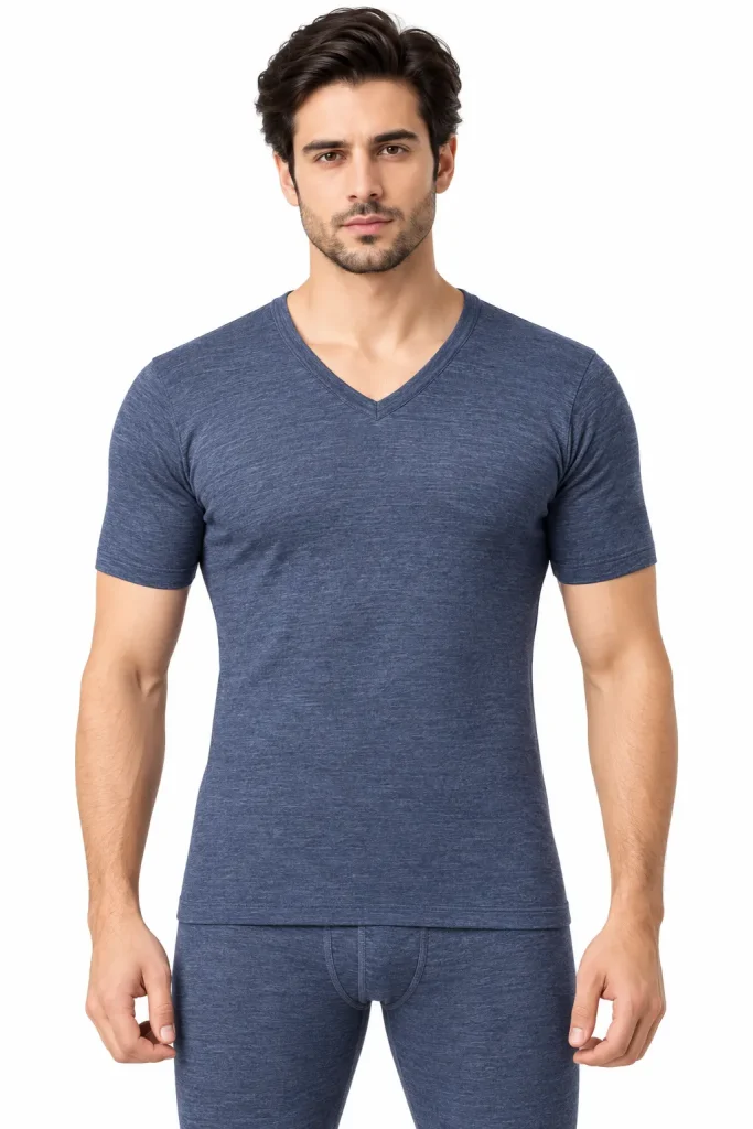 Macroman Wonder Thermal V-Neck Half Sleeve Thermal