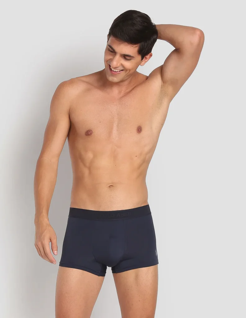 U.S. Polo Assn. AT001 Active Nylon Stretch Moisture-Wicking Trunks for Men - Navy