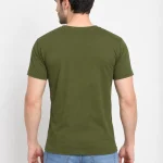 Rodamo Solid Cotton Lounge T-Shirts – Olive Green, Slim Fit
