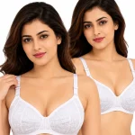 Sellect RB Women's White Floral Soft Bra – Pack of 2