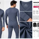 Macroman Wonder Thermal M1063 V-Neck Full Sleeve – Denim Melange