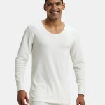 Jockey Men's Thermal Full Sleeve Vest with StayWarm Technology – Off White | #2401