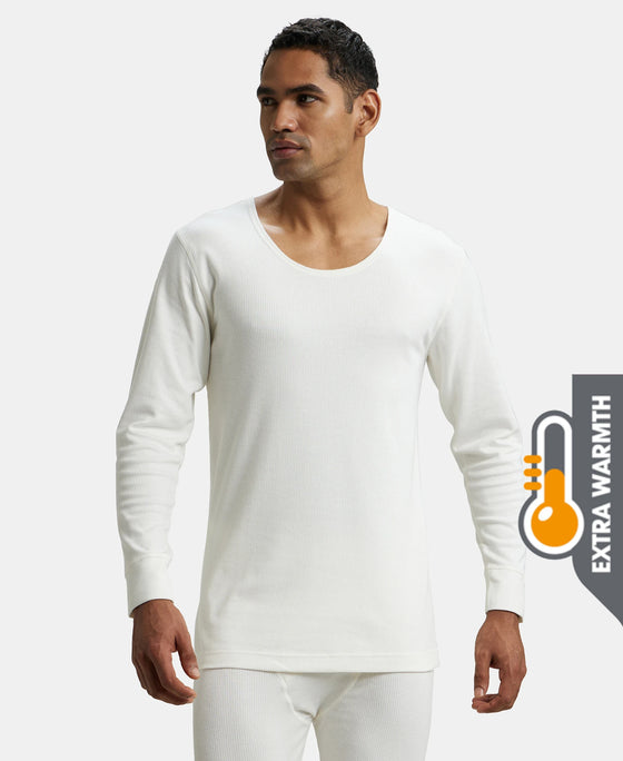 Jockey Men's Thermal Full Sleeve Vest with StayWarm Technology – Off White | #2401