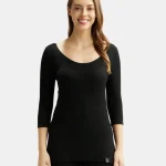 Jockey Women's Soft Touch Microfiber Elastane 3/4th Sleeve Thermal Top - 2511