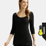 Jockey Women's Soft Touch Microfiber Elastane 3/4th Sleeve Thermal Top - 2511