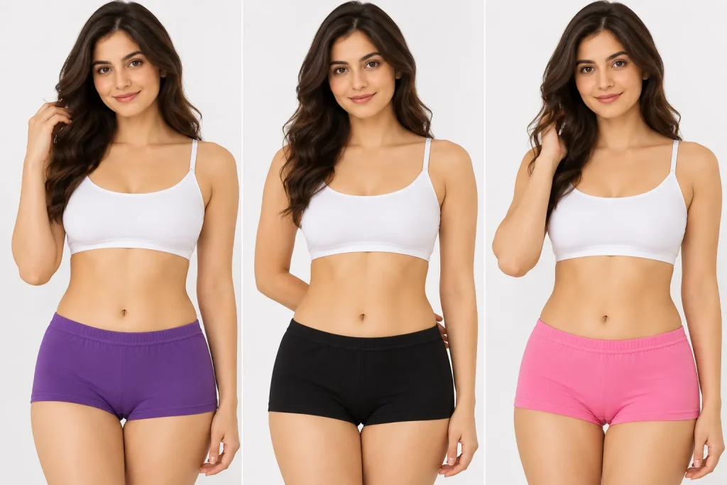 Groversons Paris Beauty Poems T-902 Women's Shorts Panties – Pack of 3