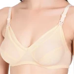 4KAYS Women Maternity & Nursing Comfortable Breastfeeding Bra – Non Padded Combo Pack of 2 (Skin & White)