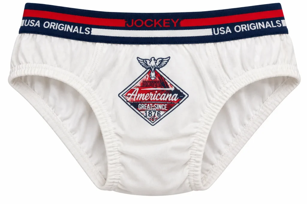 Jockey USA Originals Boys Brief – 100% Super Combed Cotton, White, UB 01