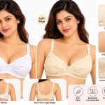 Arise Beauty Feel Bra Combo Pack of 2 – White & Light Beige, Size 30/75 cm