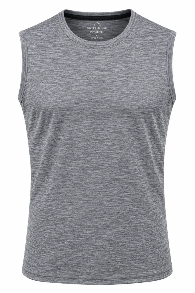 Men’s Grey Workout Sleeveless T-Shirt