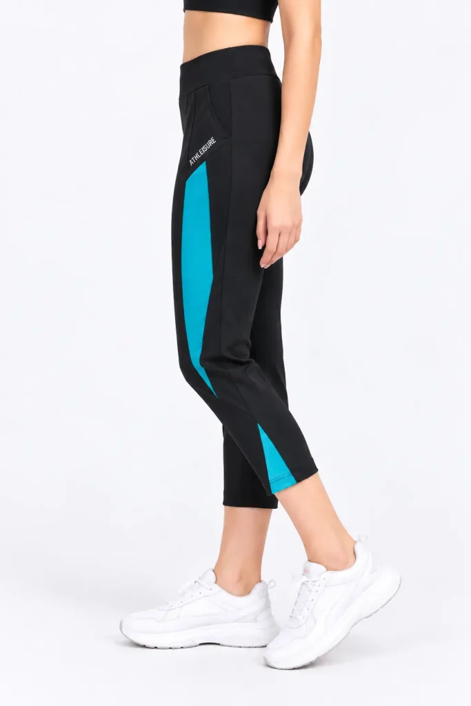 Women’s Black Athleisure Capri Pants
