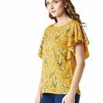 Miss Chase Women's Multicolor Ruffled Floral Top
