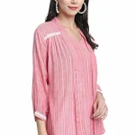 Janasya Women's Pink Rayon Top