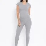 Macrowoman Women's Wonder Thermal Round Neck Short Sleeve Top - MW3562