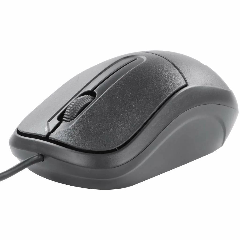 Zebronics ZEB Comfort+ USB Optical Wired Mouse – Black, 1000 DPI, 3 Buttons, Plug & Play
