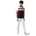 Rodamo Striped Casual Wear Slim Fit Half Sleeves Polo T Shirts for Men Fashion