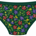 Lux Amore Brasso #204 Women's Printed Panty – Green Floral (95 XLe)